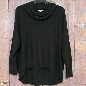 Black American eagle cowl neck long sleeve sweater